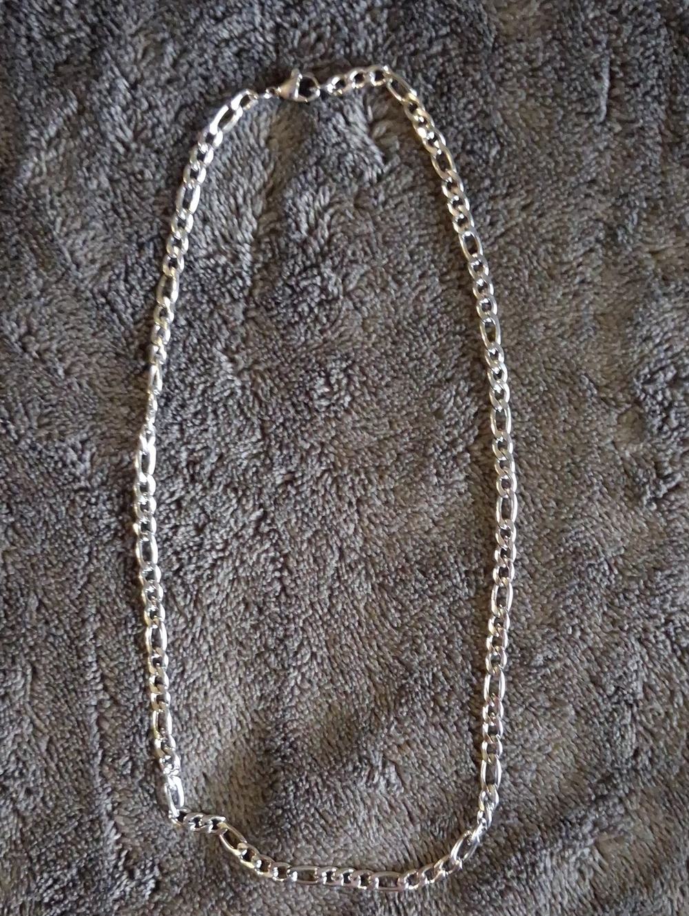 Silver Chain Necklace for Women - Classic Figaro Style